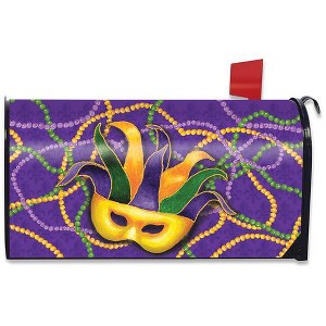 Briarwood Lane Mardi Gras Magnetic Mailbox Cover Mask Beads Holid - 1 of 1