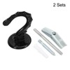 Unique Bargains Zinc Alloy Wall-Mounted Ceiling Hooks for Hanging Plant 2 Set - 3 of 4