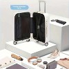 YONWAY 1pcs Minimalist Solid Colorful Luggage Set, Hard Shell Zipper Trolley Suitcase With Square Small Makeup Handbag And Wheels For Travel/School - 2 of 4