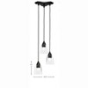 Toltec Lighting Europa 3 - Light Pendant in  Dark Granite with 4.5" Square Clear Bubble Shade - 2 of 2