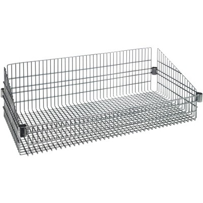 Quantum Storage Systems Basket, Post Mount, 24"W X 36"L X 10"H, 800 Lb. Load Capacity Per Basket
