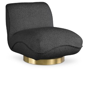 Meridian Furniture,Geneva Boucle Fabric Swivel Accent Chair - 1 of 4