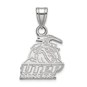 Black Bow Jewelry 14k White Gold Texas at El Paso Miners NCAA Small Pendant - 1 of 3
