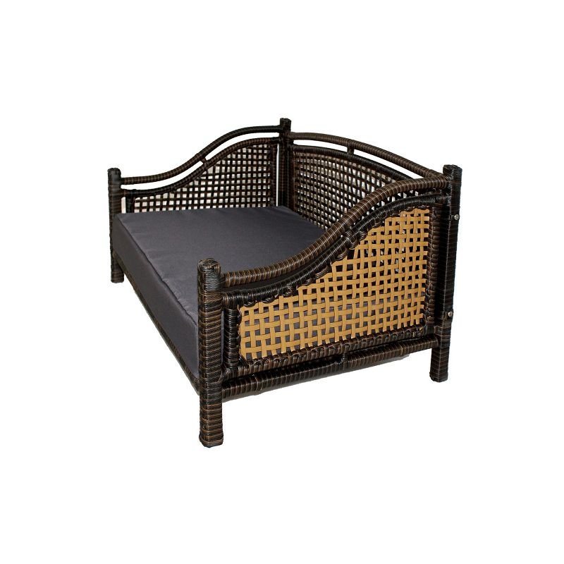 Iconic Pet Beds for Dogs and Cats - Rattan Maharaja Bed - Brown, 3 of 7
