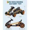 24V Go Kart for Kids 8-12 Years, 300W*2 Extra Powerful Motors, 8.1MPH High Speed Drifting with Music,Max Load 175Lbs Outdoor Ride On Toy for Teens - 2 of 4