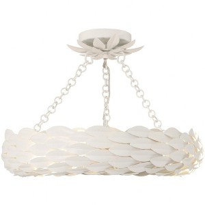 Crystorama Lighting Broche 6 - Light Semi-Flush Mount in  Matte White - 1 of 1