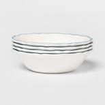 23oz 4pk Melamine Dinner Bowls White - Threshold™ designed with Studio McGee