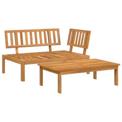 vidaXL Patio Pallet Sofa Set 2 pcs Solid Wood Acacia