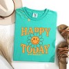 Simply Sage Market S.W.Smiley Happy Today Flower Garment Dyed Tee - 2 of 4