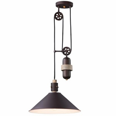 Maxim Lighting Tucson 1 - Light Pendant in  Oil Rubbed Bronze/Weathered Wood