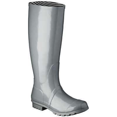 grey rubber boots
