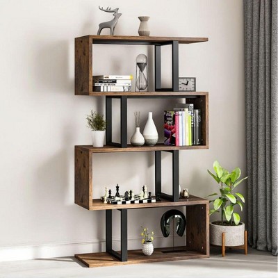 50'' Rustic Industrial 5-Tier Bookshelves and Bookcases With Open Storage Design - Tree City