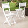 Syemin Patio Modern Accent Chairs, Outdoor Conversation Chairs, with Leisure Used, for Backyard, Garden, White, 15.75"*20.5"*33.75" - 3 of 4
