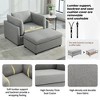 NicBex Linen Oversized Accent Chair,Upholstered Living Room Chairs with Two Lumbar Support Cushions and Ottoman,Single Sofa for Living Room - 4 of 4