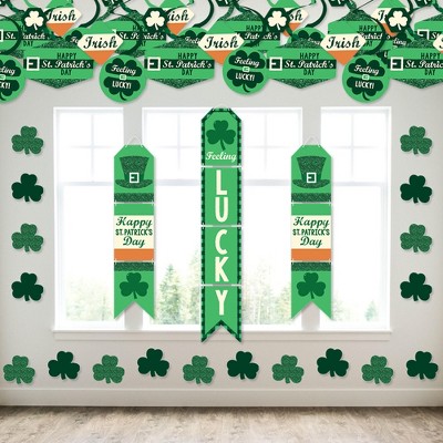 Big Dot of Happiness St. Patrick's Day - Wall and Door Hanging Decor - Saint Patty's Day Party Room Decoration Kit