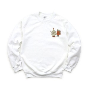 Simply Sage Market Women's Graphic Sweatshirt Retro Tis The Season Tree Front and Back - 1 of 4