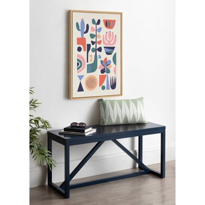 Sylvie Mid Century Succulents by Rachel Lee Framed Wall Canvas Natural - Kate & Laurel All Things Decor