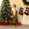 LuxenHome Lighted Nutcracker Bugling Soldier, Battery Operated Christmas Holiday Decoration - 2 of 4