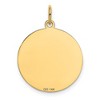 Black Bow Jewelry 14k Yellow Gold Laser Etched Golden Retriever Disc Pendant, 19mm - 3 of 4