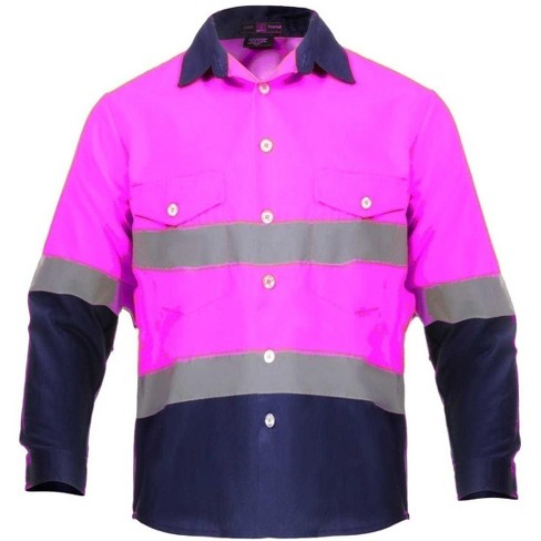 High Visibility Hi Vis Reflective Safety Shirts Pink navy Blue X large Target