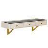 ORRD 47" Floating Shelf with Drawer, Wall-Mounted Vanity Table & Desk with Storage for Bedroom, Bathroom, Hairdressers, Black and Golden - 3 of 4