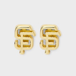 Bijoux Sport by Luv Aj MLB Gold Logo Stud Earrings - 1 of 3