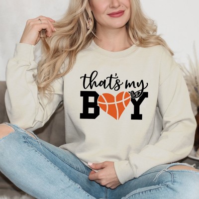 Simply Sage Market Women's Graphic Sweatshirt That's My Boy Basketball