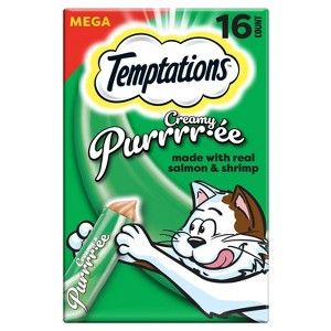 Temptations Seafood, Shrimp and Salmon Flavor Puree Cat Treats - 6.7oz - 1 of 4