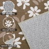 Washable Area Rug, Modern Floral Soft Thin Non Slip Carpet for Living Room, Bedroom, or Farmhouse Office - 4 of 4