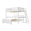 L-Shaped Full over Full Bunk Bed with Ladder on End - 2 of 4