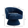 Modern 360° Swivel Accent Chair Armchair Comfy Velvet Swivel Barrel Chair For Living Room Bedroom,Lounge Chair With Open Backrest-Cuddlewood - 3 of 4