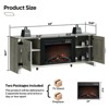 Bestier 63" Fireplace TV Stand for TVs up to 70", Farmhouse Barn Door Entertainment Center TV Console with 23" Fireplace for Living Room - 4 of 4