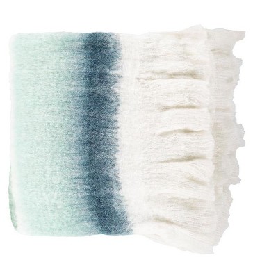 Mark & Day Ragnitz 50"W x 60"L Transitional Emerald Throw Blankets