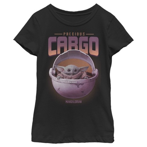 Girl's Star Wars: The Mandalorian Grogu Precious Cargo Bassinet T-shirt ...