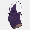 Women's Elegant Maternity One-Piece Swimsuit with Ruffle Detail - Cupshe - 2 of 4