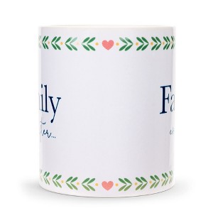 Elanze Designs Family Ever After 11 Ounce White Ceramic Coffee Mug - 1 of 2