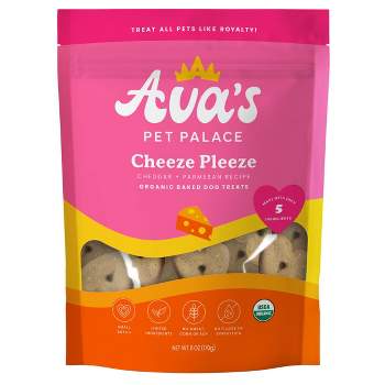 Ava's Pet Palace Cheeze Pleeze Organic Baked Biscuit with Cheese Flavor Dog Treat - 6oz