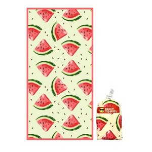 Watermelon Beach Towel - BeachTech: Extra Lightweight Microfiber, Jacquard Weave, Quick Dry Pool Towel for All Ages - 1 of 1