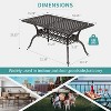 59-Inch Outdoor Dining Table for 6, Durable Cast Aluminum Patio Table with 2-Inch Umbrella Hole and Adjustable Foot Pads, Perfect for Garden - 3 of 4