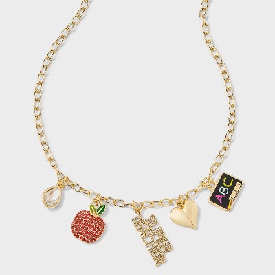 SUGARFIX by BaubleBar Class Act Charm Necklace - Gold