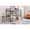 Okak Modern Twin Loft Bed with Built-in Desk & Shelves,Space-Saving Metal Bunk Beds with Study Station,Multi-Functional Loft Bed for Kids,Teens - 4 of 4