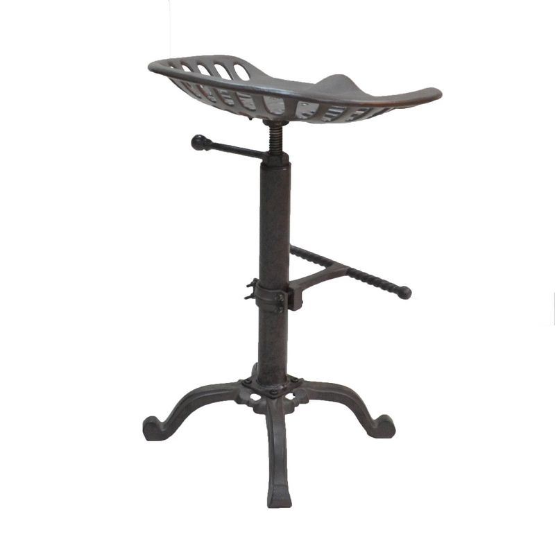 Adjustable Tractor Seat Counter Height Barstool - Hunter, 3 of 5