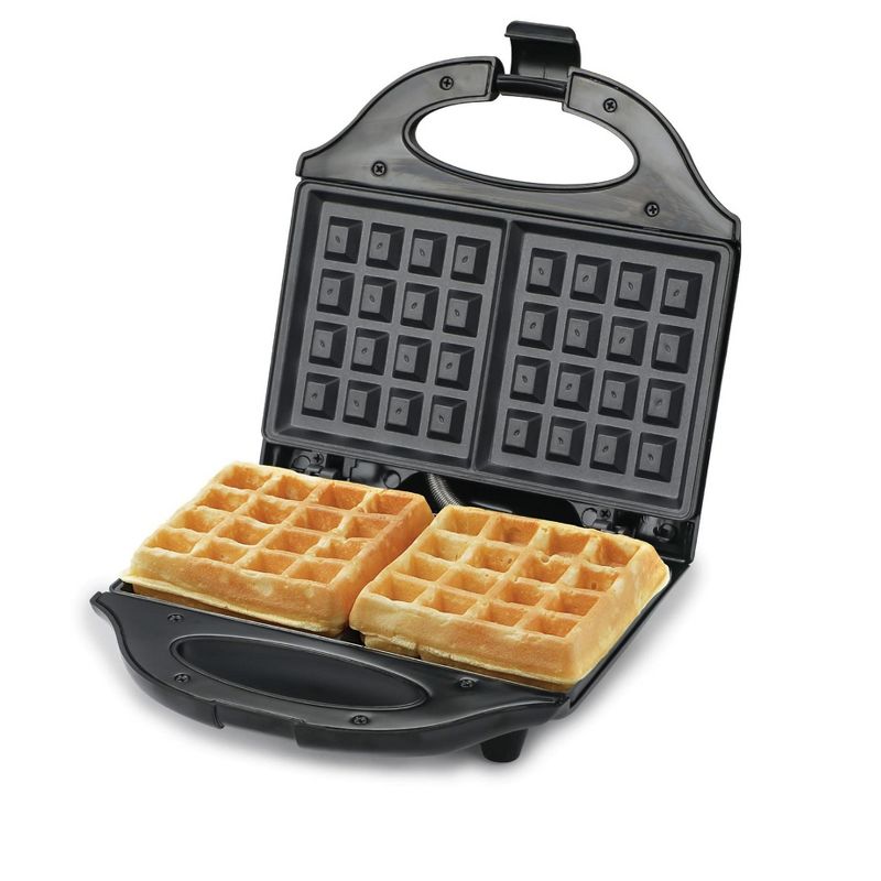 COMMERCIAL CHEF Waffle Maker, Nonstick Mini Waffle Maker, Black, 1 of 8