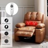 Jojoka Recliner Chair for Adults, Manual Leather Sofa with Cup Holders & Side Pockets, Comfy Lounge Chair for Living Room - 3 of 4