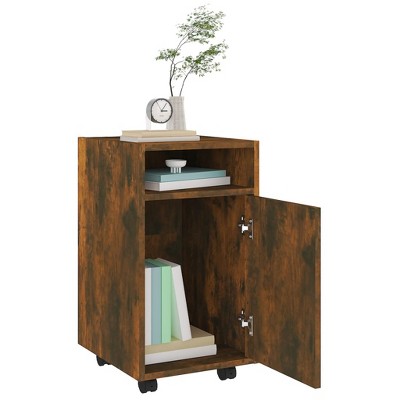 CLIHOME Filing File Cabinet for Home Office, Small Rolling File Cabinet, Printer Stand, Hanging File Folders