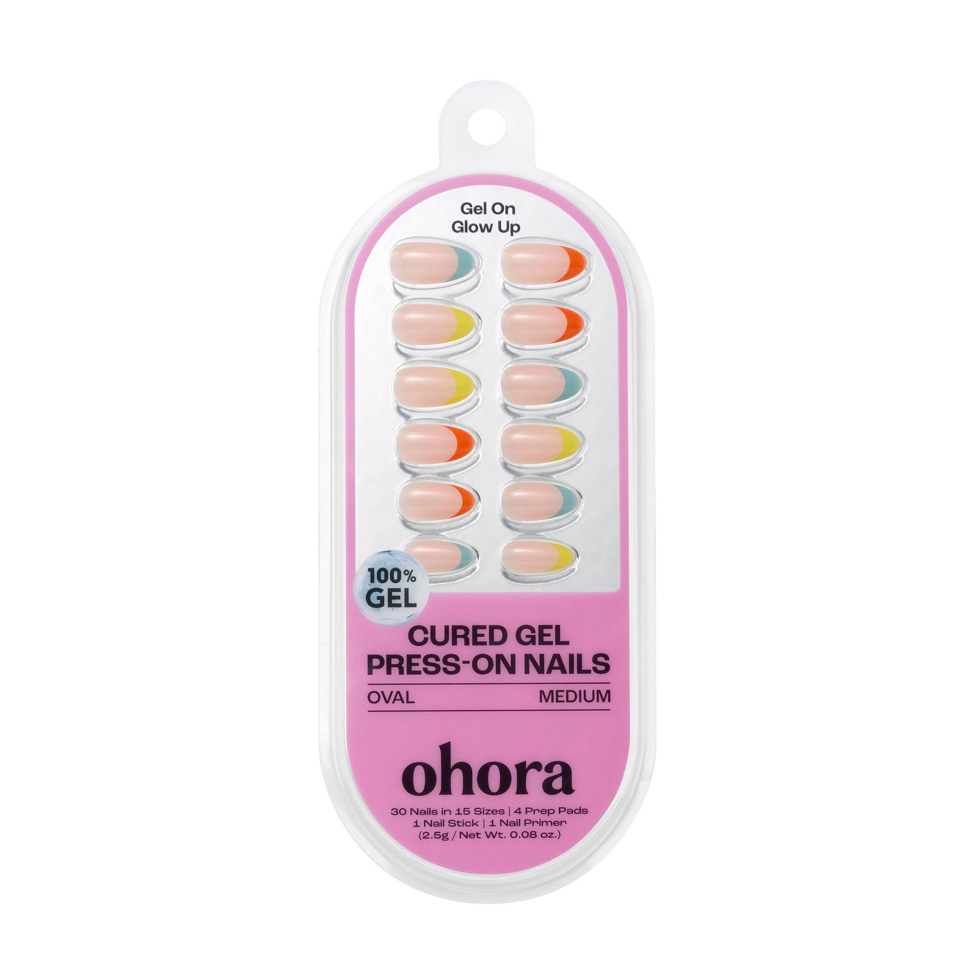Ohora Nail Art Gel Tip - Pop French - 30ct