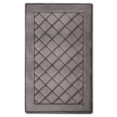 Softlux Extra Thick Charcoal Infused Diamond Memory Foam Runner Bath Mat - Microdry