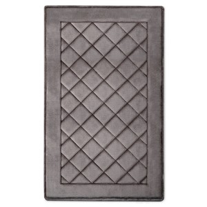 Softlux Extra Thick Charcoal Infused Diamond Memory Foam Runner Bath Mat - Microdry - 1 of 4