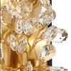 Possini Euro Design Carrine Modern Wall Light Sconce Sand Black Gold Hardwire 6" 4-Light Fixture Crystal Flower for Living Room - 3 of 4