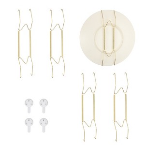 Unique Bargains Stainless Steel Invisible Wall U-shaped Plate Hangers with Traceless Nail 4 Pcs - 1 of 4